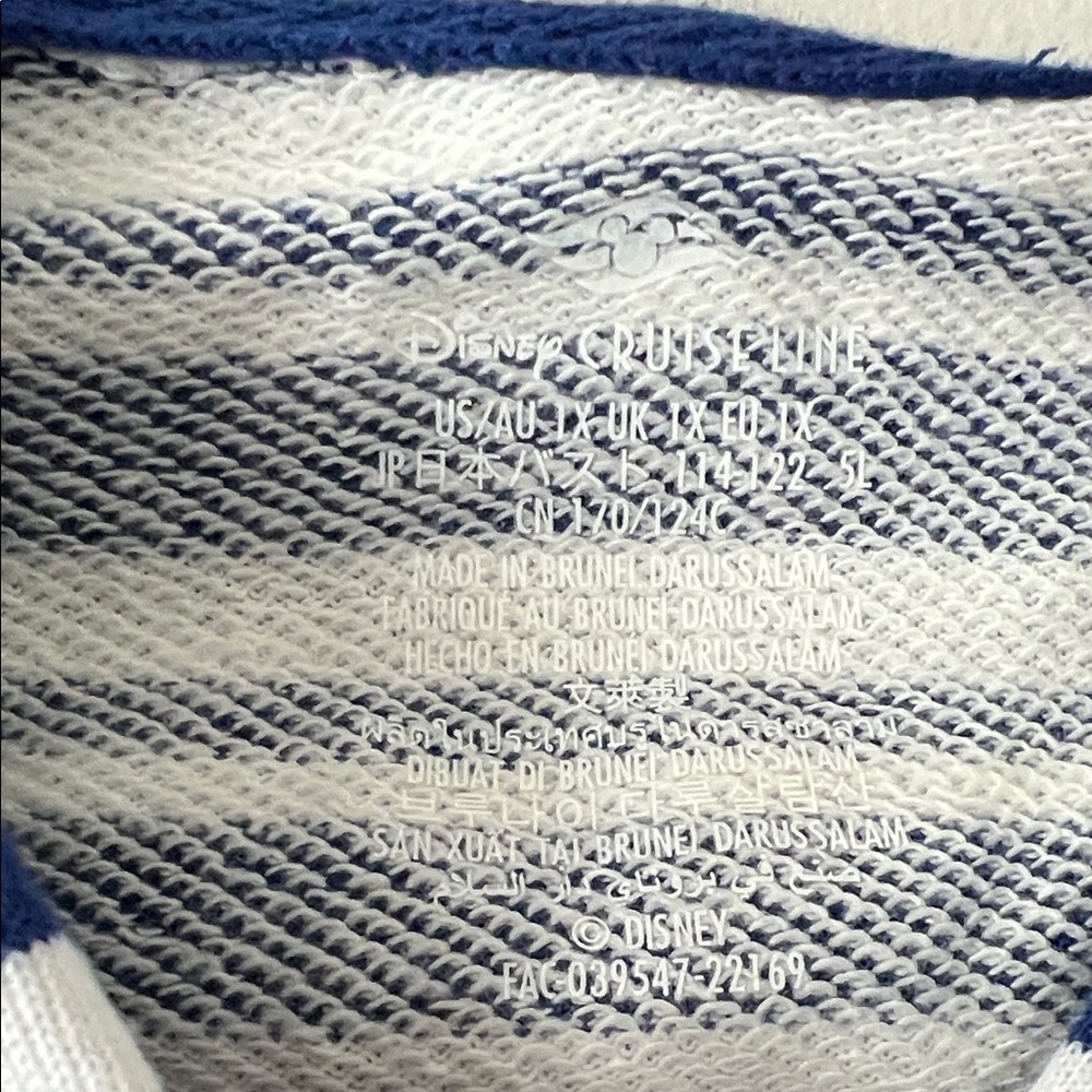 Disney Cruise Line Exclusive Navy and White Striped Zip Sweatshirt - Picture 3 of 9